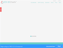 Tablet Screenshot of icd10charts.com